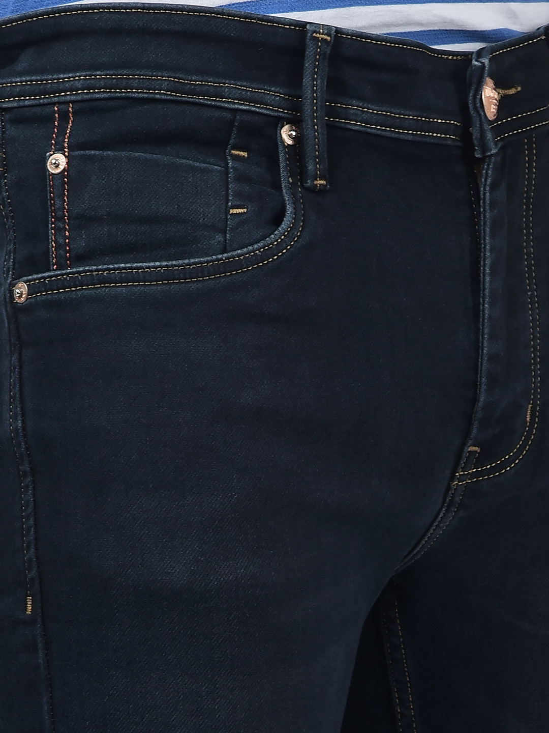 Numero Uno Men Solid Dark Blue Jeans